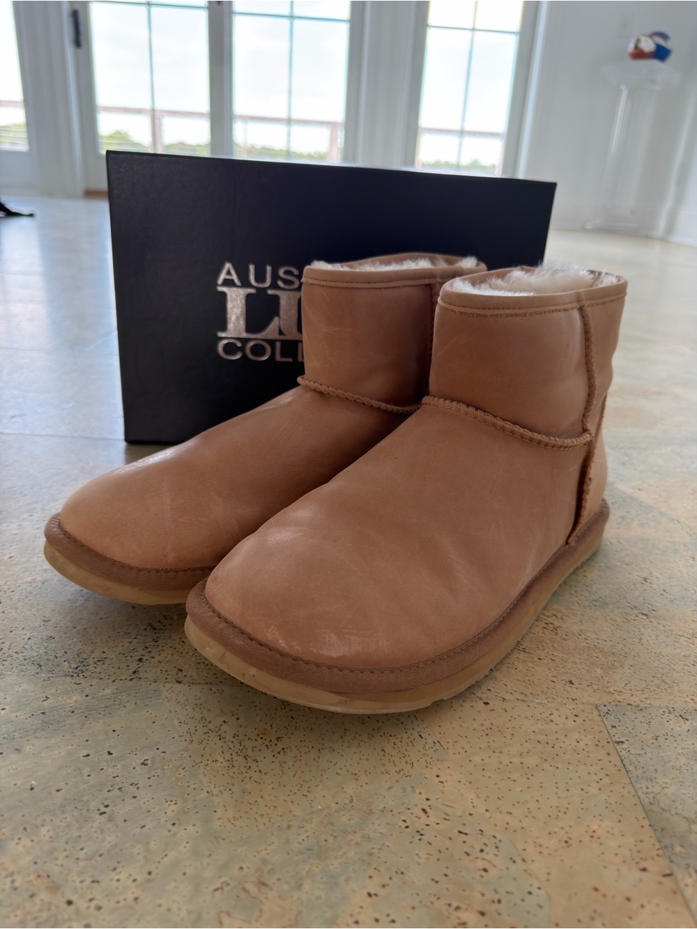 Aussie Luxe Collection Tan Shearling Lined Boots